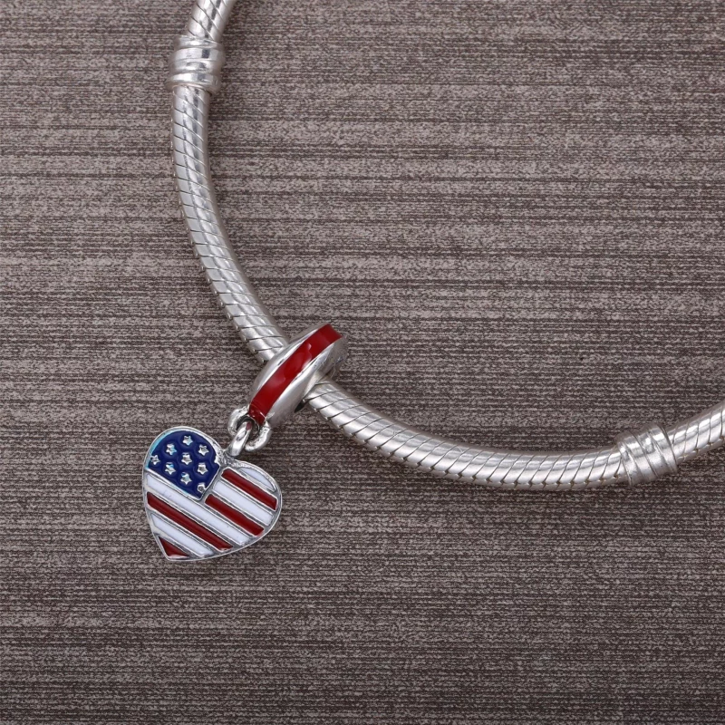 (image pour) PANDORA - Cœur des États-Unis, émaux divers - 791548ENMX - Charms - Afficher 4