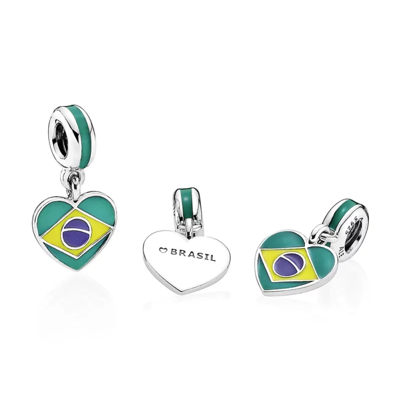 (image pour) PANDORA - Cœur du Brésil, émaux divers - 791911ENMX - Charms - Afficher 2