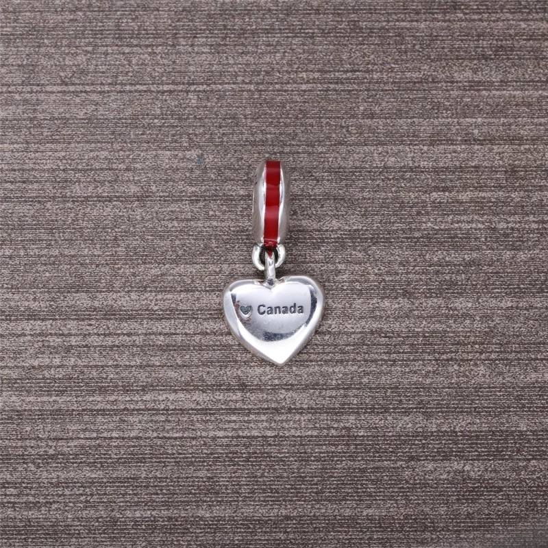 (image pour) PANDORA - Cœur du Canada, émail rouge et blanc - 791954ENMX - Charms - Afficher 3