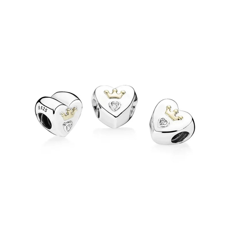 (image pour) PANDORA - Cœur majestueux, cz incolore - 791739CZ - Charms - Afficher 4