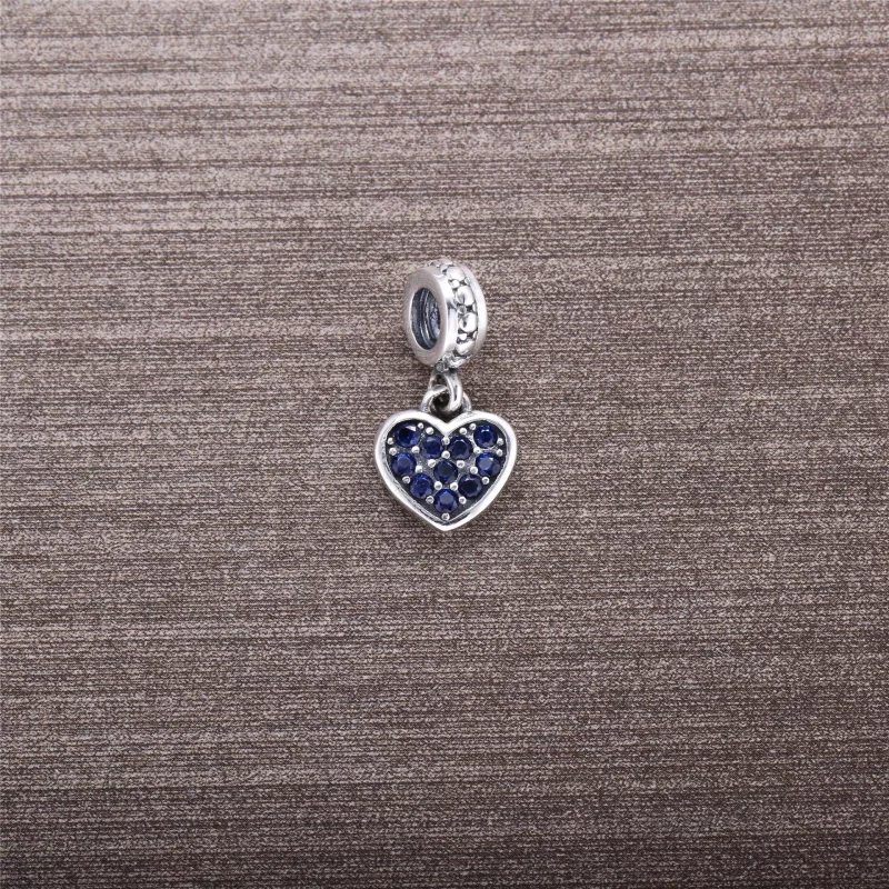 (image pour) PANDORA - Cœur pavé, cristal noir - 791023NCK - Charms - Afficher 2