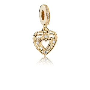 (image pour) PANDORA - Cœur romantique, cz incolore - 751001CZ