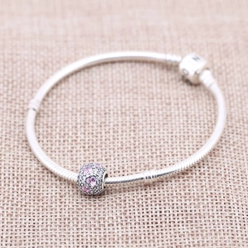 (image pour) PANDORA - Cœur scintillant, cz rose fantaisie et incolore - 791249CZS - Afficher 2