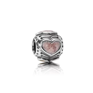 PANDORA - Cœurs, émail rose nacré - 790591EN28 - Charms (image pour) PANDORA - Cœurs, émail rose nacré - 790591EN28 - Charms