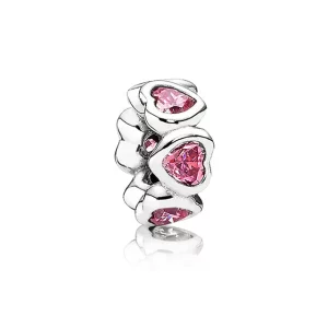 (image pour) PANDORA - CœURS éTINCELANTS ROSES - 791252CZS