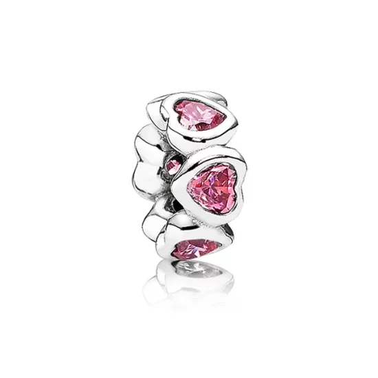 (image pour) PANDORA - CœURS éTINCELANTS ROSES - 791252CZS