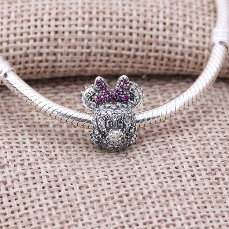 (image pour) PANDORA - Disney, Portrait brillant de Minnie - 791796NCK - Charms - Afficher 2