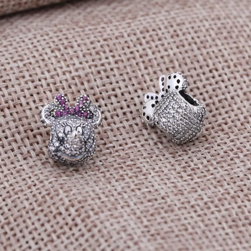 (image pour) PANDORA - Disney, Portrait brillant de Minnie - 791796NCK - Charms - Afficher 3