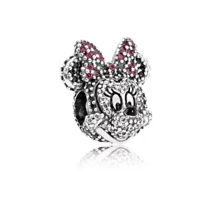 (image pour) PANDORA - Disney, Portrait brillant de Minnie - 791796NCK - Charms