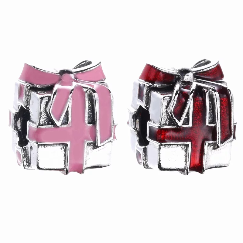 (image pour) PANDORA - Enveloppée d’amour, émail rose pâle - 791132EN24 - Charms - Afficher 4