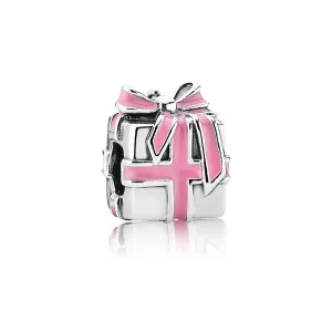 (image pour) PANDORA - Enveloppée d’amour, émail rose pâle - 791132EN24 - Charms