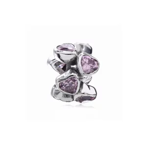 PANDORA - Espaceur Espace dans mes coeurs Rose - PX0060-1 (image pour) PANDORA - Espaceur Espace dans mes coeurs Rose - PX0060-1