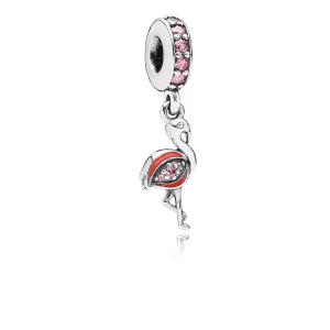 PANDORA - Flamant rose, cz rose fantaisie et émail rose - 791294CZS - Charms (image pour) PANDORA - Flamant rose, cz rose fantaisie et émail rose - 791294CZS - Charms