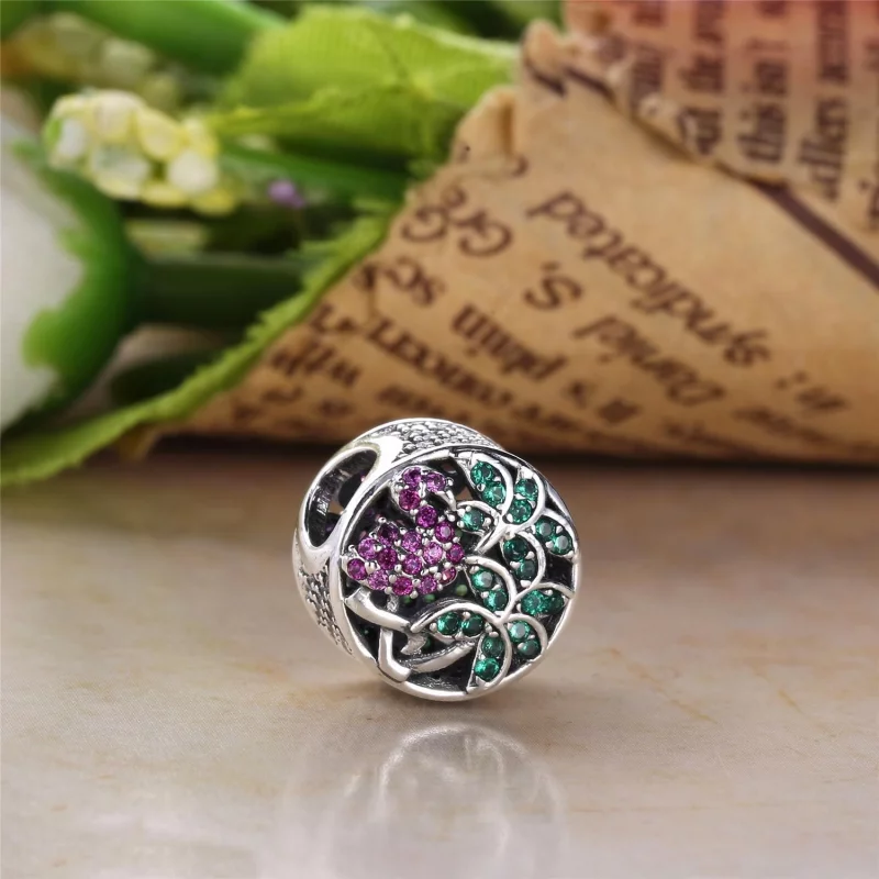 (image pour) PANDORA - Flamant tropical, cristaux vert pâle et cz multicolores - 792117CZS - Afficher 6