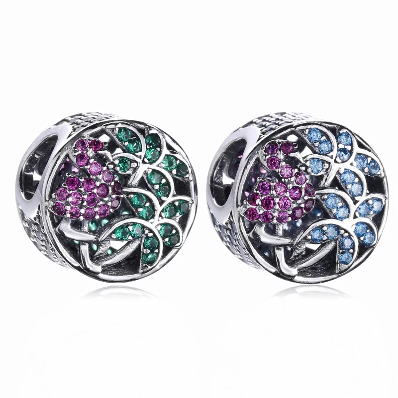 (image pour) PANDORA - Flamant tropical, cristaux vert pâle et cz multicolores - 792117CZS - Afficher 7