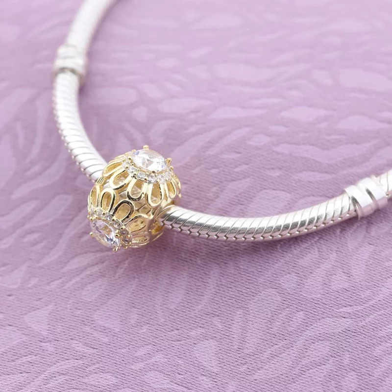 (image pour) PANDORA - Fleur brillante, cz incolore - 791260CZ - Charms - Afficher 3
