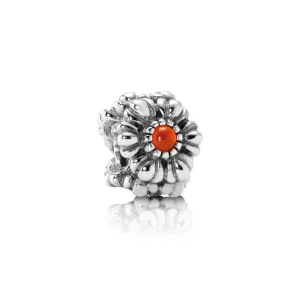 (image pour) PANDORA - Fleur de fête, juillet, cornaline - 790580CAR - Charms