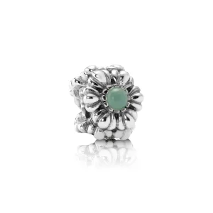 (image pour) PANDORA - Fleur de fête, mai, chrysoprase - 790580CH - Charms