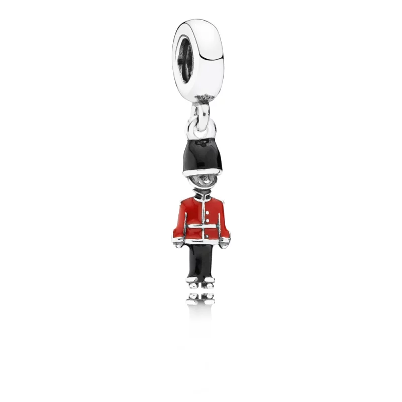 (image pour) PANDORA - Garde mon cœur, émail noir et rouge - 791513ENMX