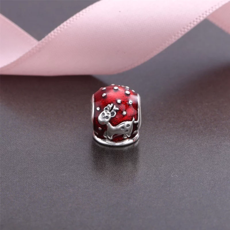 (image pour) PANDORA - Globe de neige, émail blanc - 791228EN12 - Charms - Afficher 2