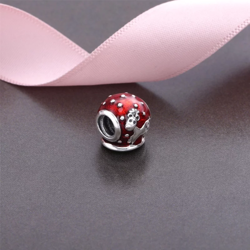 (image pour) PANDORA - Globe de neige, émail blanc - 791228EN12 - Charms - Afficher 3