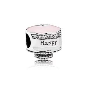 (image pour) PANDORA - Gâteau de fête, émaux mixtes et cz incolore - 792061ENMX