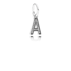 (image pour) PANDORA - Lettre a, cz incolore - 791313CZ