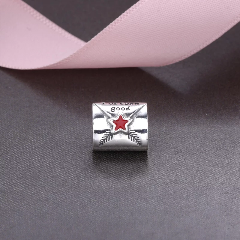 (image pour) PANDORA - Lettre au Père Noël, émail rouge - 791390EN58 - Charms - Afficher 2