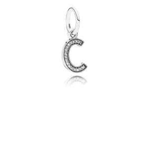 (image pour) PANDORA - Lettre c, cz incolore - 791315CZ - Charms