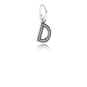 (image pour) PANDORA - Lettre d, cz incolore - 791316CZ - Charms