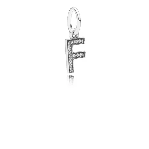(image pour) PANDORA - Lettre f, cz incolore - 791318CZ