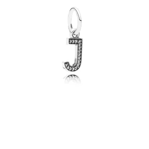 (image pour) PANDORA - Lettre j, cz incolore - 791322CZ