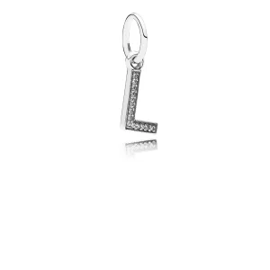 (image pour) PANDORA - Lettre l, cz incolore - 791324CZ - Charms