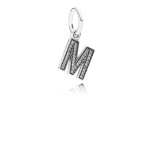 (image pour) PANDORA - Lettre m, cz incolore - 791325CZ