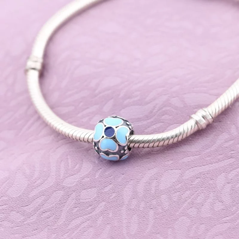 (image pour) PANDORA - Marguerite, émail bleu - 790433EB - Charms - Afficher 2