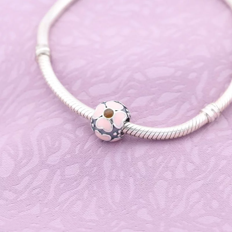 (image pour) PANDORA - Marguerite, émail rouge - 790433ER - Charms - Afficher 2
