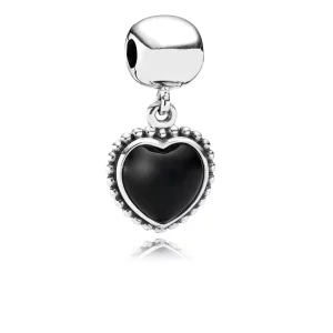 (image pour) PANDORA - Mi amor, onyx noir - 791046ON - Charms