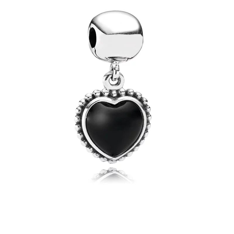 (image pour) PANDORA - Mi amor, onyx noir - 791046ON - Charms