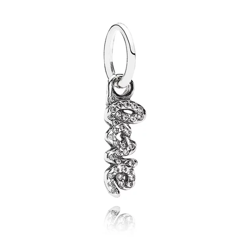 (image pour) PANDORA - Mot d'amour, cz incolore - 791428CZ - Charms