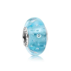 PANDORA - Murano pétillant bleu - 791618CZ (image pour) PANDORA - Murano pétillant bleu - 791618CZ