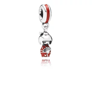 (image pour) PANDORA - Poupée japonaise, émail pourpre - 791368EN09 - Charms
