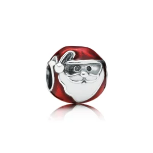 PANDORA - Père Noël enjoué, émail rouge et blanc - 791405ENMX (image pour) PANDORA - Père Noël enjoué, émail rouge et blanc - 791405ENMX