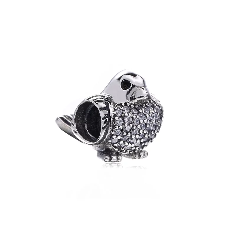 (image pour) PANDORA - Rouge-gorge, cz rouge et incolore - 791731CZR
