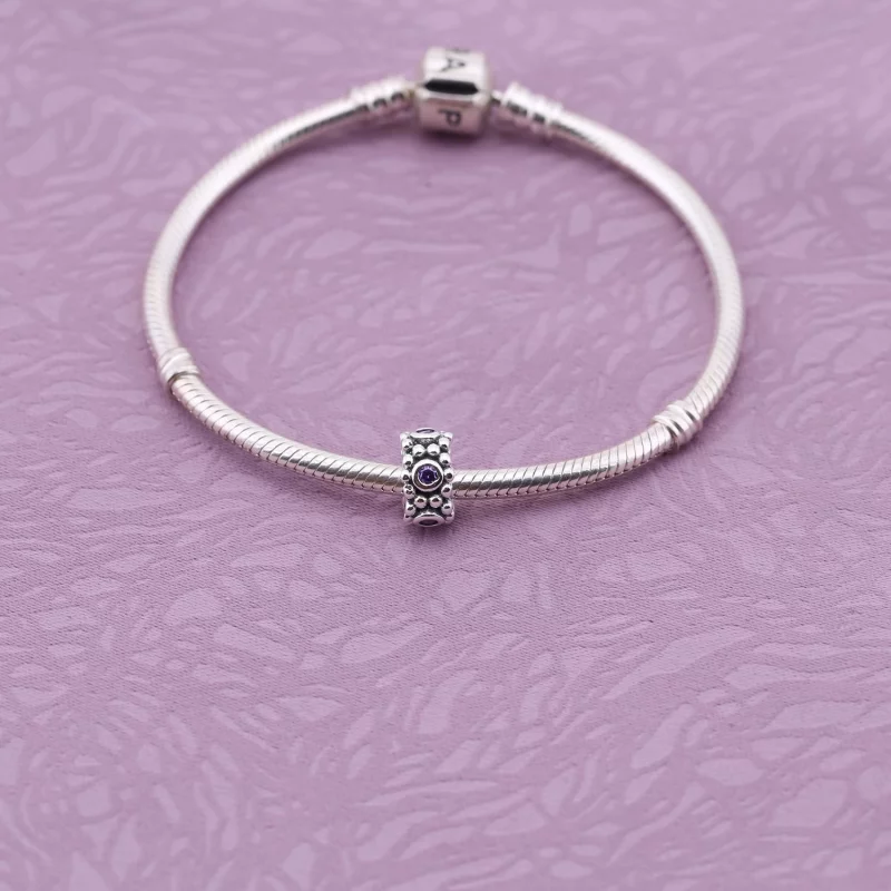 (image pour) PANDORA - Sa majesté, cz mauve - 791122ACZ - Charms - Afficher 2