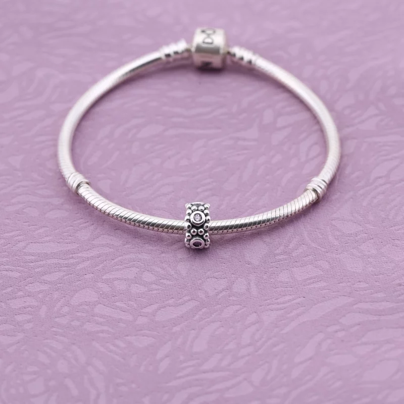 (image pour) PANDORA - Sa majesté, cz rose poudré - 791122PCZ - Charms - Afficher 2