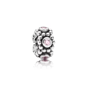(image pour) PANDORA - Sa majesté, cz rose poudré - 791122PCZ - Charms