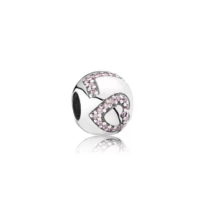 (image pour) PANDORA - Serti d'amour, cz rose poudré - 791196PCZ