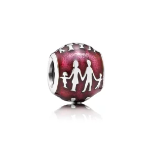 PANDORA - Silhouette familiale, émail fuchsia translucide - 791399EN62 (image pour) PANDORA - Silhouette familiale, émail fuchsia translucide - 791399EN62