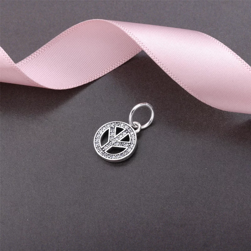 (image pour) PANDORA - Symbole de paix, cz incolore - 791308CZ - Charms - Afficher 2
