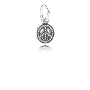 PANDORA - Symbole de paix, cz incolore - 791308CZ - Charms (image pour) PANDORA - Symbole de paix, cz incolore - 791308CZ - Charms